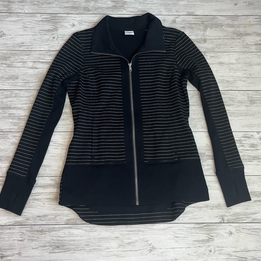 Cabi Black Striped Jacket Size XS
